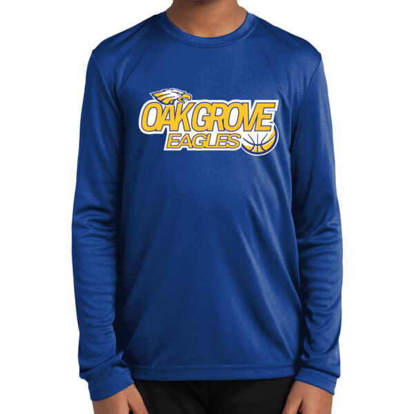 Oak Grove Boys Basketball Youth Long Sleeve PosiCharge Competitor Tee Sele Thumbnail